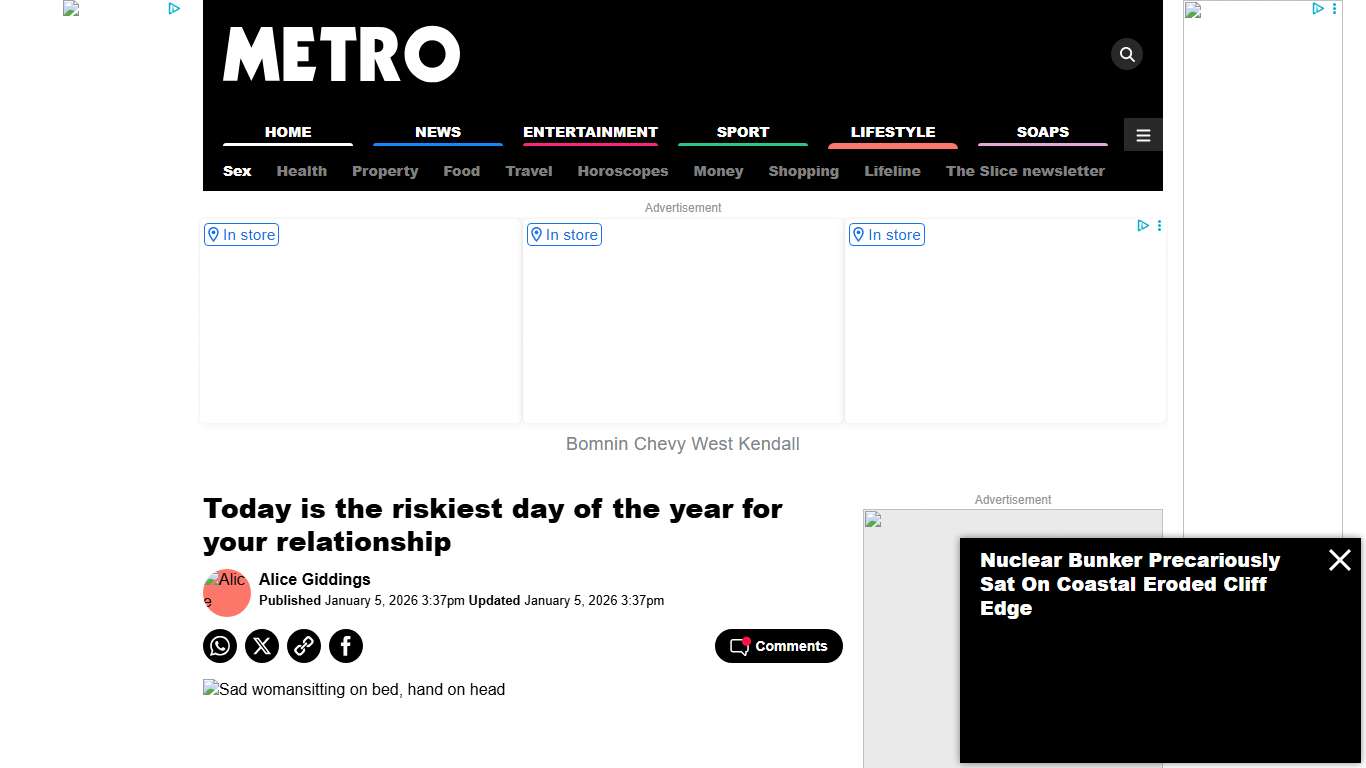 Today is the riskiest day of the year for your relationship Metro News